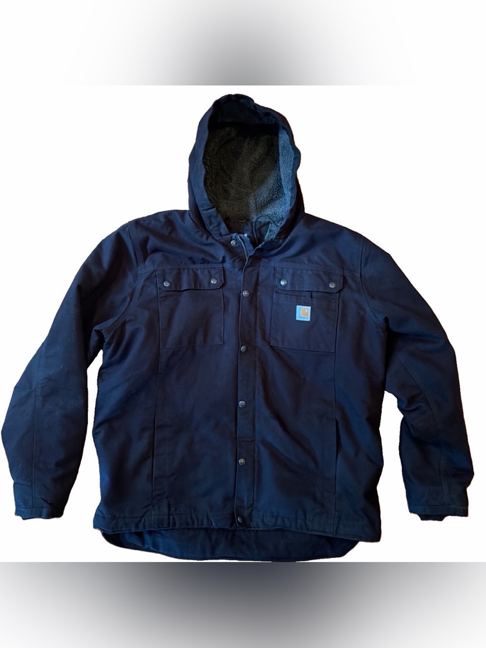 Carhartt Black Relaxed Fit Duck Sherpa-Lined Bartlett Jacket 0J3826-M Men's XL